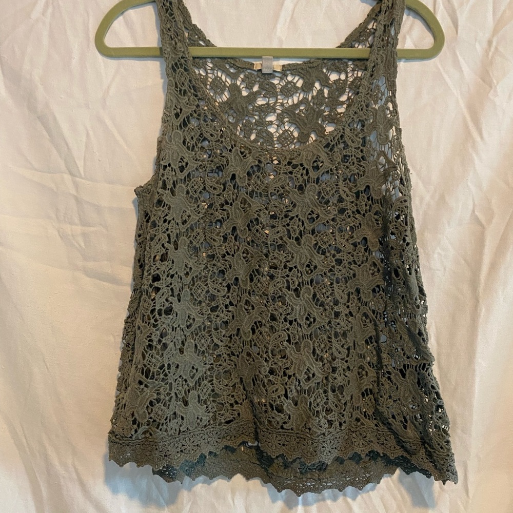 Green lace écoute tank from Urban Outfitters